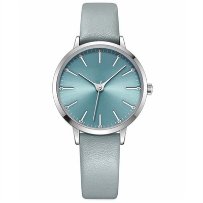 Χαλαζίας Wristwatch γυναικών λουριών δέρματος 14mm επιφάνεια Microfiber κραμάτων πολυτέλειας