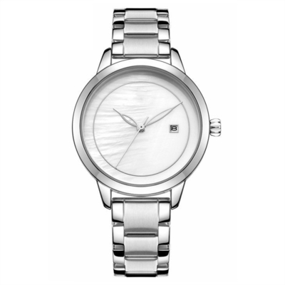 Μέταλλο Wristwatch χαλαζία γυναικών ανοξείδωτου για τη γυναικεία απλή μόδα