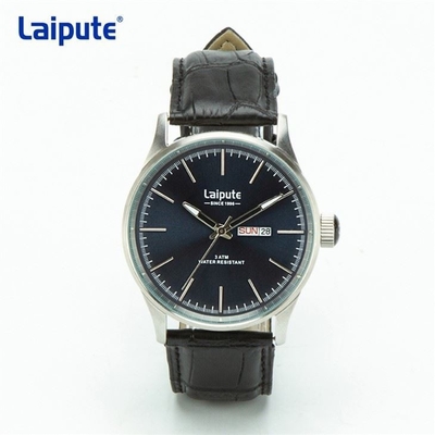 Chronograph των ατόμων χρωμάτων Pantone ημερολογιακό ρολόι λουριών δέρματος ρολογιών