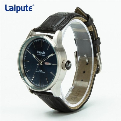 Chronograph των ατόμων χρωμάτων Pantone ημερολογιακό ρολόι λουριών δέρματος ρολογιών