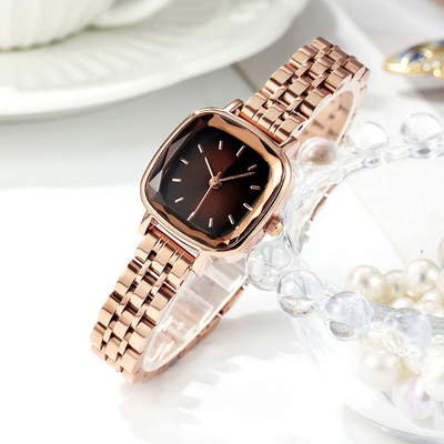 Χαλαζίας Wristwatch ανοξείδωτου πολυτέλειας μόδας αδιάβροχο για τις γυναίκες