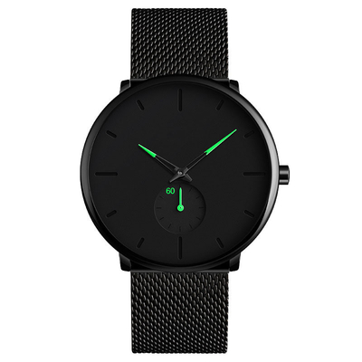 Απλή μόδα ρολογιών των αδιάβροχων ατόμων Wristwatch χαλαζία επιχειρησιακού ανοξείδωτου