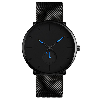 Απλή μόδα ρολογιών των αδιάβροχων ατόμων Wristwatch χαλαζία επιχειρησιακού ανοξείδωτου