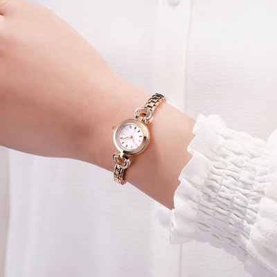 Λεπτός αλέθοντας πίνακας Encrusted διαμαντιών Wristwatch χαλαζία ανοξείδωτου