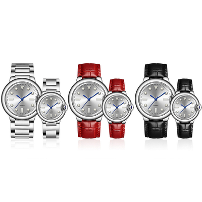 χαλαζίας Wristwatch των ζευγών πορπών 20mm 10mm περίπτωση για άνδρες και για γυναίκες