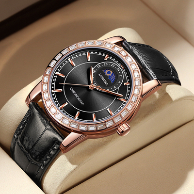 Χάλυβα από ανοξείδωτο χάλυβα Bezel Quartz μπαταρία ρολόγια χεριού με εξατομικευμένο πίνακα και κλείστρα