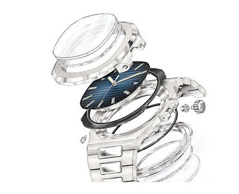 Χαλαζίας Wristwatch, μινιμαλιστικό ρολόι κραμάτων Laipute ανοξείδωτου SS316L