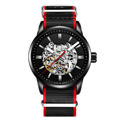 3ATM αδιάβροχο νάυλον Wristwatch, κοίλο μηχανικό ρολόι 13mm