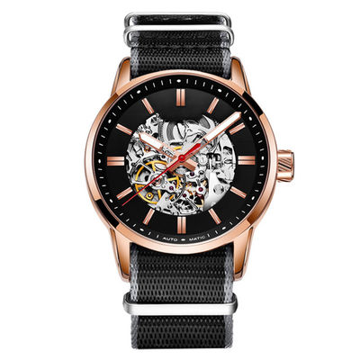 3ATM αδιάβροχο νάυλον Wristwatch, κοίλο μηχανικό ρολόι 13mm