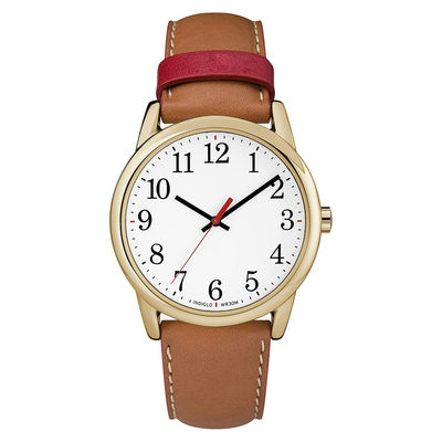 Μπαταρία Wristwatches, καφετί δέρμα Wristwatch χαλαζία Multiapplication