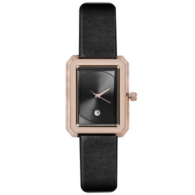 Δέρμα Wristwatch 30mm κράμα υλικό ROHS των γυναικών Nonscale εγκεκριμένο