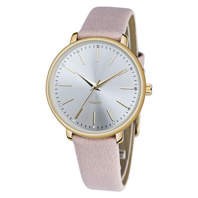 PU διαθέσιμη 36mm Wristwatches μπαταριών χαλαζία δέρματος διάμετρος cOem