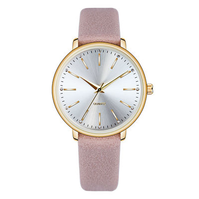 PU διαθέσιμη 36mm Wristwatches μπαταριών χαλαζία δέρματος διάμετρος cOem
