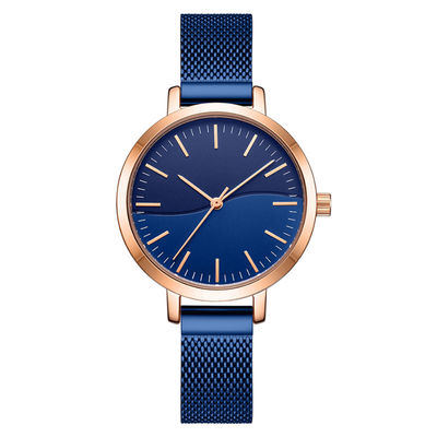 Χαλαζίας Wristwatch αδιάβροχο αντιδιαβρωτικό Heatproof γυναικών πολυτέλειας