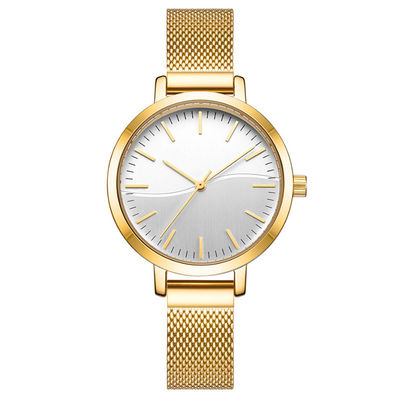 Χαλαζίας Wristwatch αδιάβροχο αντιδιαβρωτικό Heatproof γυναικών πολυτέλειας