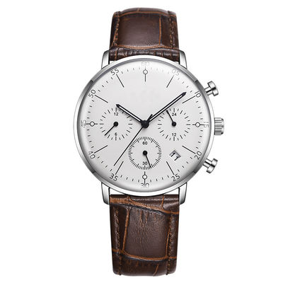3eye φωτεινά ρολόγια των ατόμων, μέταλλο Wristwatch 6hands αδιάβροχο