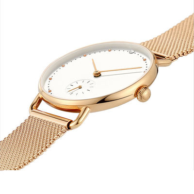χαλαζίας Wristwatch αδιάβροχο Corrosionfree ανοξείδωτου 3.2cm