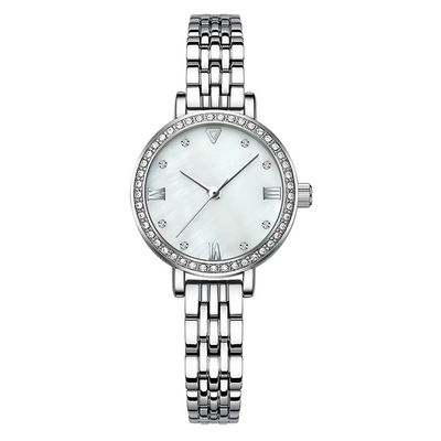 Μπλε χαλαζίας Wristwatch 11mm πάχος 3ATM Antiwater γυναικών ψαμμίτη