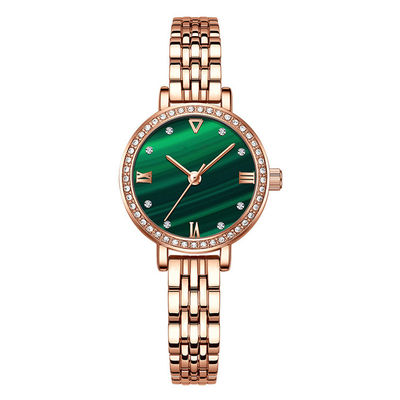 Μπλε χαλαζίας Wristwatch 11mm πάχος 3ATM Antiwater γυναικών ψαμμίτη