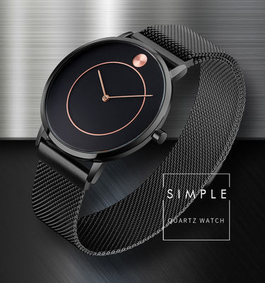 Χαλαζίας Wristwatch, ανθεκτικό ρολόι ανοξείδωτου ODM νερού ανοξείδωτου