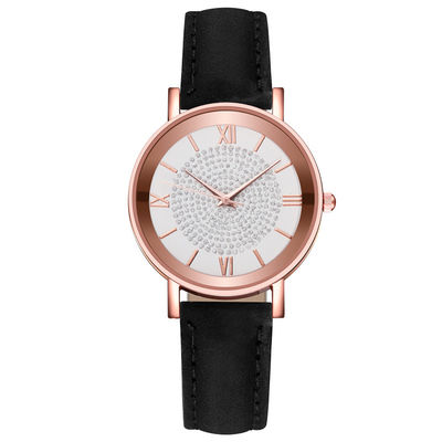 3BAR αδιάβροχος χαλαζίας Wristwatch, ρολόι γυναικών χαλαζία ζωνών δέρματος 230mm