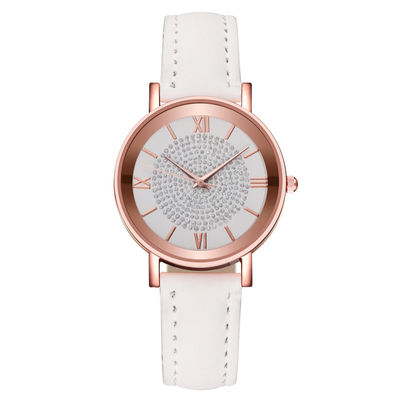 3BAR αδιάβροχος χαλαζίας Wristwatch, ρολόι γυναικών χαλαζία ζωνών δέρματος 230mm