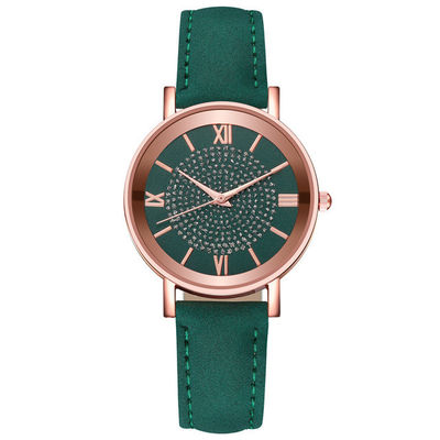 3BAR αδιάβροχος χαλαζίας Wristwatch, ρολόι γυναικών χαλαζία ζωνών δέρματος 230mm