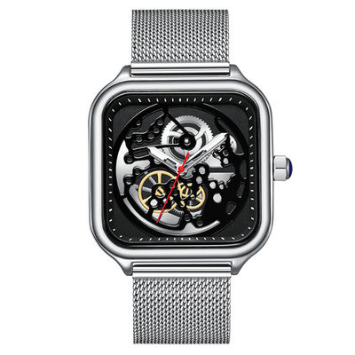Chronograph των μηχανικών ατόμων ρολόι χαλαζία πολυστρωματικό με τη διμερή πόρπη