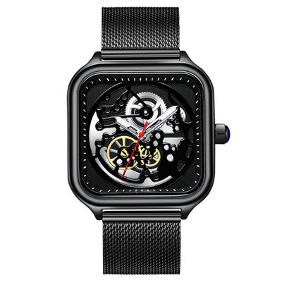 Chronograph των μηχανικών ατόμων ρολόι χαλαζία πολυστρωματικό με τη διμερή πόρπη