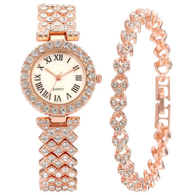 100g χαλαζίας Wristwatch, ρολόι γυναικών βραχιολιών διαμαντιών cOem για τις κυρίες