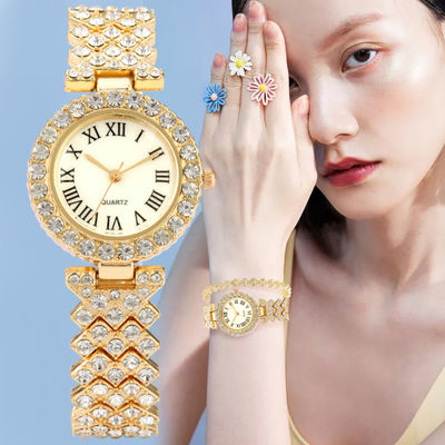 100g χαλαζίας Wristwatch, ρολόι γυναικών βραχιολιών διαμαντιών cOem για τις κυρίες