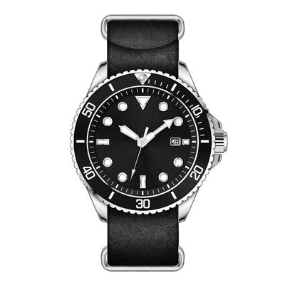 Αυτόματο Wristwatches των ατόμων Sandblasted, PVD που καλύπτει τα μαύρα ρολόγια λουριών χάλυβα