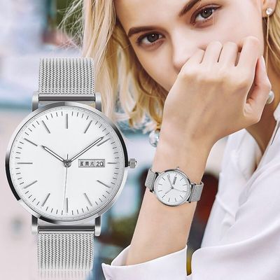 Αυξήθηκε χρυσός χαλαζίας Wristwatch 3BAR αδιάβροχο 3Needles γυναικών