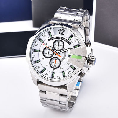 Περίπτωση ανοξείδωτου Wristwatches των μεγάλων ατόμων πινάκων Κινήματος χαλαζία
