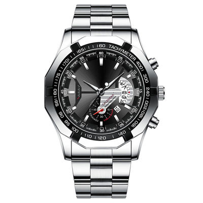 Chronograph ατόμων αναλογικά ρολόγια Movt χαλαζία πολυτέλειας ανοξείδωτου ρολογιών