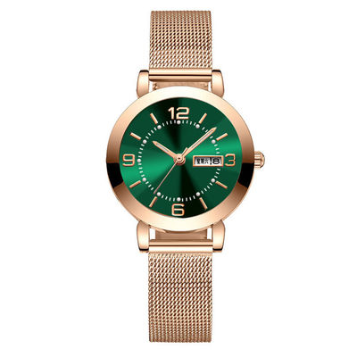 Chronograph Wristwatch χαλαζία γυναικών Κινήματος της Ιαπωνίας πολυτέλειας
