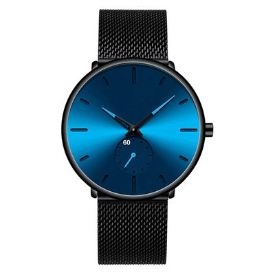 Για άνδρες και για γυναίκες χαλαζίας Wristwatch μόδας με τη ζώνη πλέγματος ανοξείδωτου