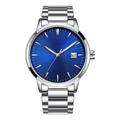 Ορυκτό γυαλί αναλογικό Wristwatch 20mm πλεγμένο λουρί νάυλον για τα άτομα