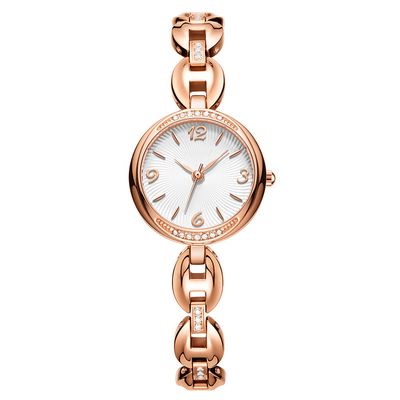 Πόρπη κοσμήματος Encrusted διαμαντιών Wristwatch χαλαζία γυναικών βραχιολιών