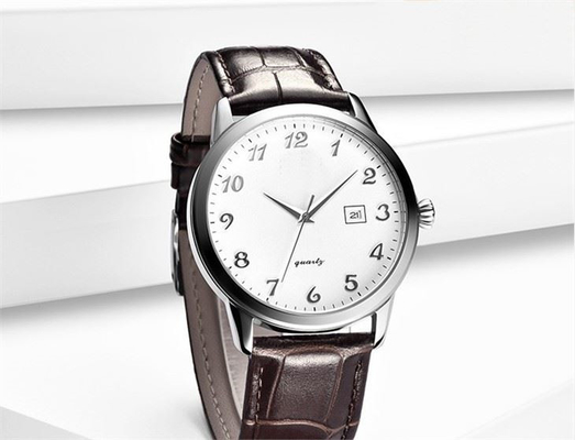 Chronograph Wristwatch 42mm πίνακας 220mm λουριών δέρματος ζώνη