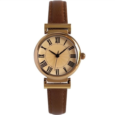 Το ρωμαϊκό ορυκτό γυαλί 30m Wristwatches μπαταριών χαλαζία ζωνών αριθμών στεγανοποιεί