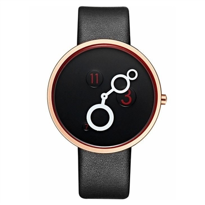 PU Nubuck ρολογιών χαλαζία γυναικών λουριών 220mm μετριασμένο μετάλλευμα γυαλί δέρματος
