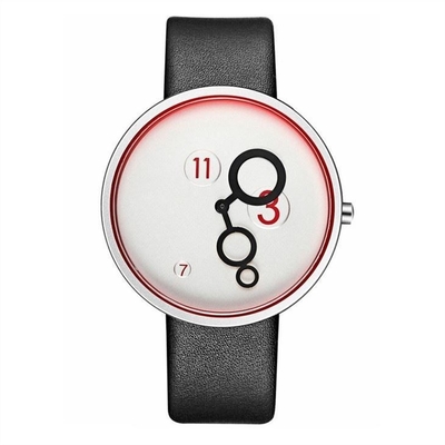PU Nubuck ρολογιών χαλαζία γυναικών λουριών 220mm μετριασμένο μετάλλευμα γυαλί δέρματος