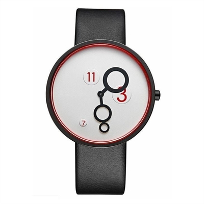 PU Nubuck ρολογιών χαλαζία γυναικών λουριών 220mm μετριασμένο μετάλλευμα γυαλί δέρματος