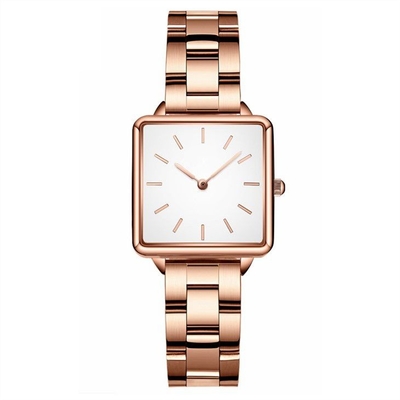 ο χαλαζίας Wristwatch γυναικών 34mm Dia στεγανοποιεί την περίπτωση κραμάτων λουριών 16mm