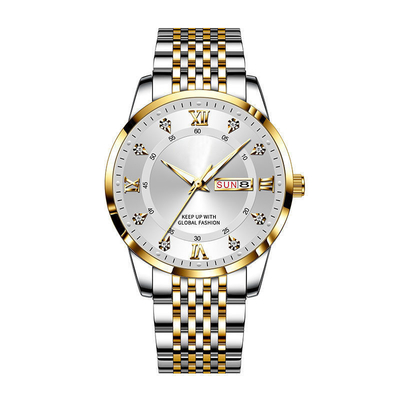 Chronograph ανοξείδωτου Κινήματος Seiko πόρπη πεταλούδων ρολογιών αδιάβροχη