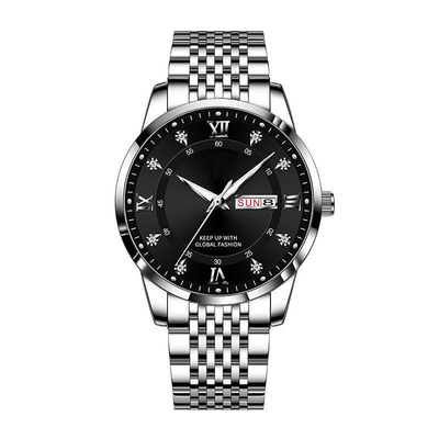 Chronograph ανοξείδωτου Κινήματος Seiko πόρπη πεταλούδων ρολογιών αδιάβροχη