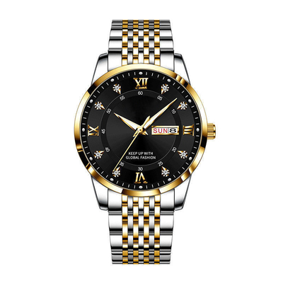 Chronograph ανοξείδωτου Κινήματος Seiko πόρπη πεταλούδων ρολογιών αδιάβροχη
