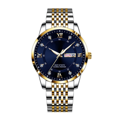 Chronograph ανοξείδωτου Κινήματος Seiko πόρπη πεταλούδων ρολογιών αδιάβροχη
