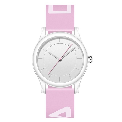 Περιστασιακός αθλητισμός Wristwatch ρολογιών λουριών σιλικόνης 10mm ακρυλικός καθρέφτης πάχους